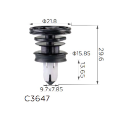Клипса крепления обшивки Tesla 113514700B (C3647)