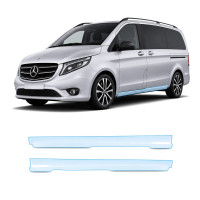 Антигравійна захисна бронеплівка за лекалами для Mercedes-Benz Vito/V-Class W447 facelift 2019- нижня зона кузова пороги