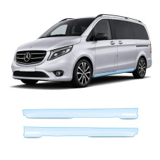 Антигравійна захисна бронеплівка за лекалами для Mercedes-Benz Vito/V-Class W447 facelift 2019- нижня зона кузова пороги