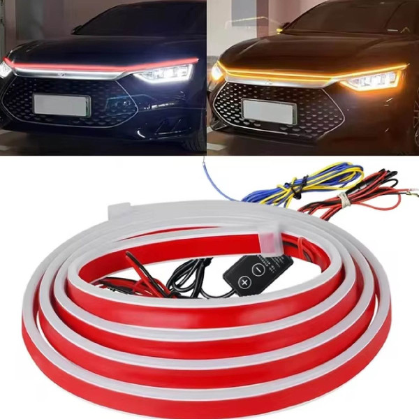 Підсвічування Капота Гнучка 12V LED Динамічна RGB 150 см (Бічне свічення)