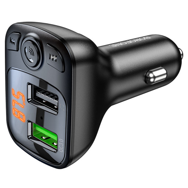 Автомобильный FM модулятор (трансмиттер) Borofone EMINENCY QC3.0 QC3.0 Дисплей (BC41)