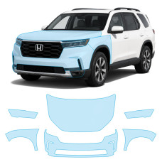 Антигравійна захисна бронеплівка за лекалами для Honda Pilot IV 2023- передня частина авто (капот бампер крила))