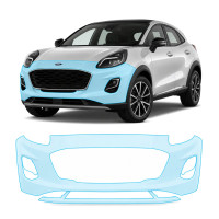 Антигравийная защитная бронепленка по лекалам для Ford Puma I 2019- передний бампер