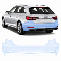 Антигравийная защитная бронепленка по лекалам для Audi A4 B9 2015-2019 - задний бампер