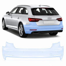 Антигравийная защитная бронепленка по лекалам для Audi A4 B9 2015-2019 - задний бампер