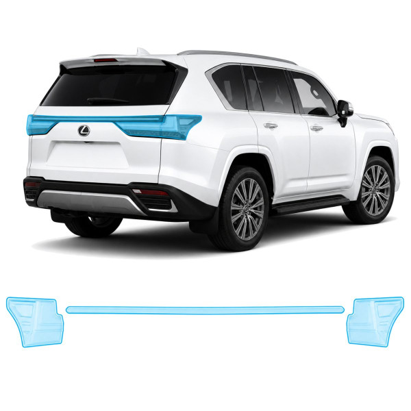 Антигравійна захисна бронеплівка за лекалами для Lexus LX J300 2021- задні ліхтарі стопи
