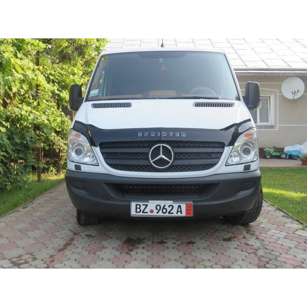 Дефлектор капоту мухобійка Mercedes-Benz Sprinter 906 2006-2013 Євро Кріплення (Vip Tuning) MRD07