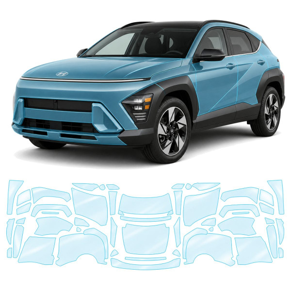 Антигравійна захисна бронеплівка за лекалами для Hyundai Kona SX2 2023- повний кузов