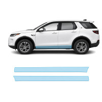 Антигравійна захисна бронеплівка за лекалами для Land Rover Discovery Sport L550 facelift 2020- нижня зона кузова пороги