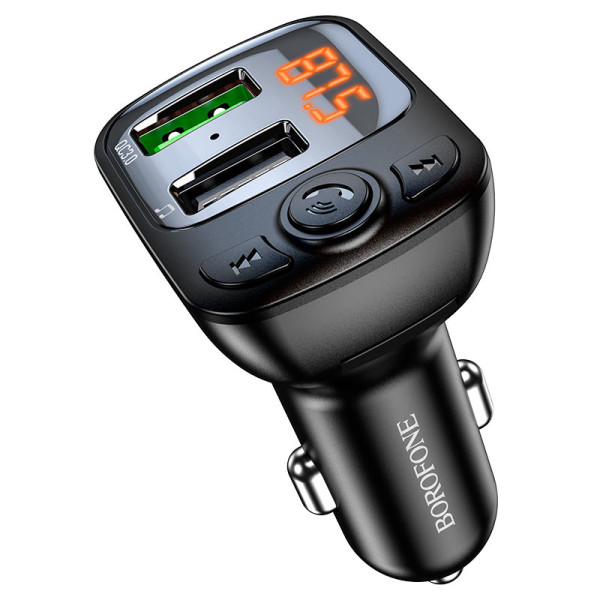 Автомобильный FM модулятор (трансмиттер) Borofone EMINENCY QC3.0 QC3.0 Дисплей (BC41)