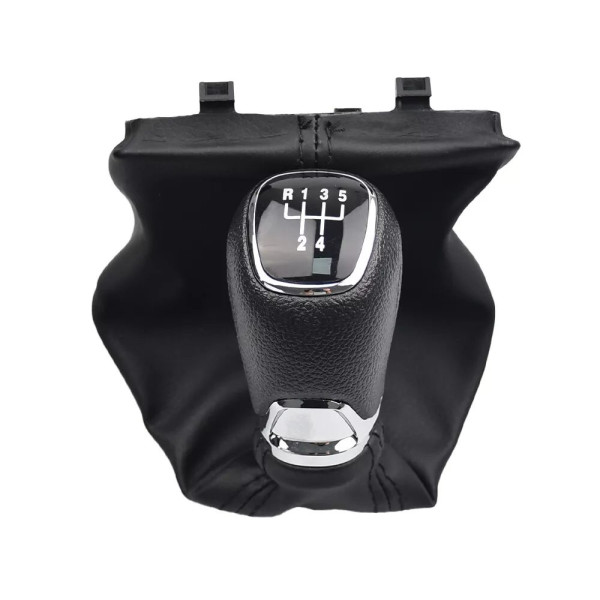 Ручка КПП з пильником у зборі Модельна для Skoda Octavia A5 2004-2014 Екошкіра (5 Швидкостей) New Style №32