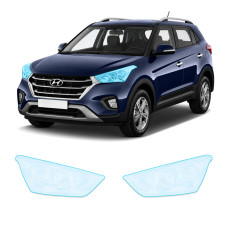 Антигравійна захисна бронеплівка за лекалами для Hyundai Creta I facelift 2018-2019 - оптика (фари та ПТФ)