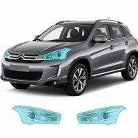 Антигравийная защитная бронепленка по лекалам для Citroen C4 Aircross I 2012-2017 - оптика (фары и ПТФ)