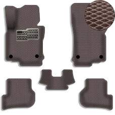 5D EVA Коврики в салон для Volkswagen Golf V 2003-2010 С Бортиками и подпятником Коричневые 5 шт