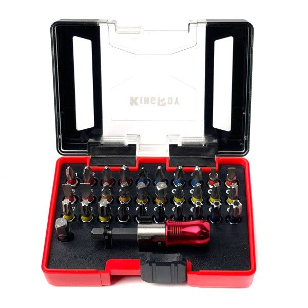 Набор бит Шестигранники и Звездочки Hex Torx KING STD 32 предметов Оригинал (32082)