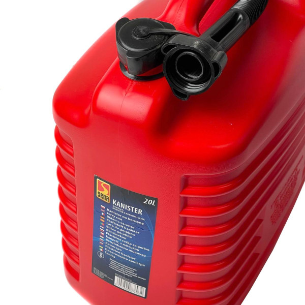 Канистра 20л Для Нефте Продуктов Плотная с лейкой Красная (Гост HDPE-02)