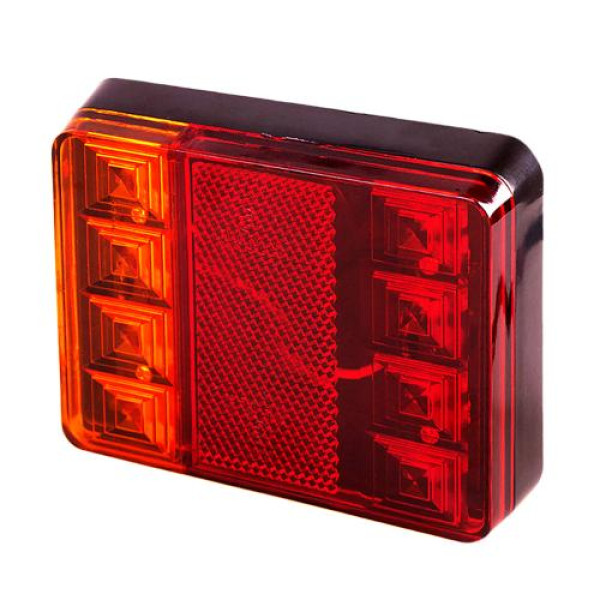 LED Задний фонарь квадратный 58LED 12V/ 120 х 95 х 23 мм 2 шт (BL-64908)
