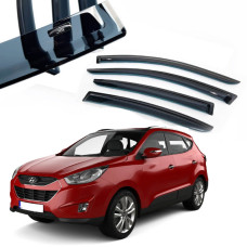 Дефлектори вікон вітровики HIC для Hyundai ix35 2010-2015 (HY28)