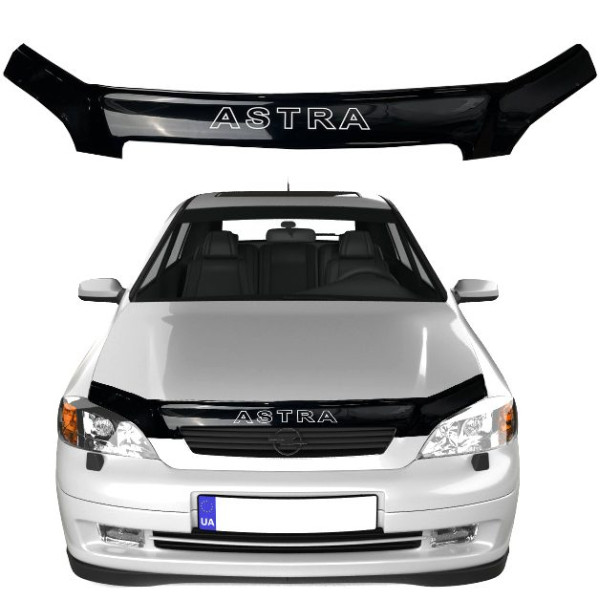 Дефлектор капоту мухобійка Opel Astra G 1998-2012 Voron Glass