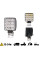 Фара LED Квадрат 48W (3W*16) 10-30V 80x80x20 мм Далекий Spot Сробоскоп Білий (MINI 48W)