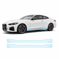Антигравийная защитная бронепленка по лекалам для BMW 4 Series G22 facelift 2024- нижняя зона кузова пороги