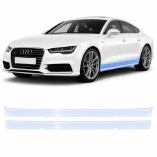 Антигравийная защитная бронепленка по лекалам для Audi A7 4G 2010-2018 - нижняя зона кузова пороги