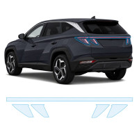 Антигравийная защитная бронепленка по лекалам для Hyundai Tucson NX4 2020-2023 - задние фонари стопы