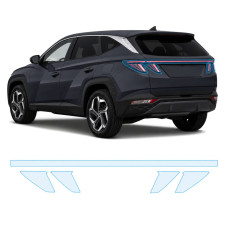 Антигравийная защитная бронепленка по лекалам для Hyundai Tucson NX4 2020-2023 - задние фонари стопы