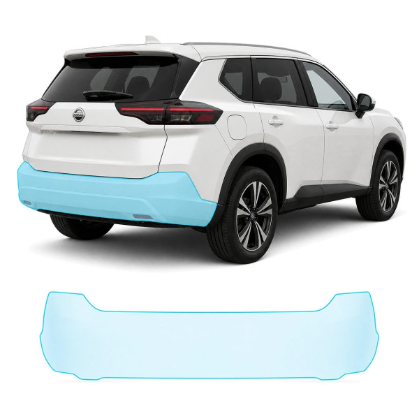 Антигравийная защитная бронепленка по лекалам для Nissan Rogue / X-Trail T33 facelift 2024- задний бампер