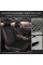 Накидки для передніх сидінь DEKOR Sota Алькантара Окантовка ЕкоШкіра Чорні 2 шт