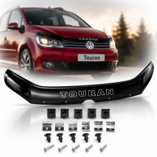 Дефлектор капота мухобойка Volkswagen Touran II 2010-2015 Voron Glass