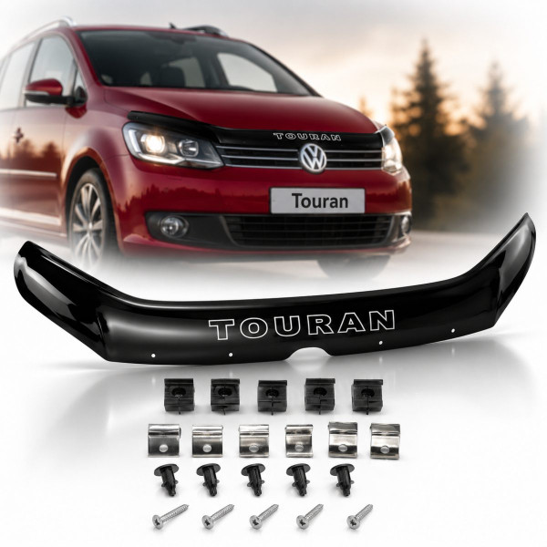 Дефлектор капота мухобійка Volkswagen Touran II 2010-2015 Voron Glass