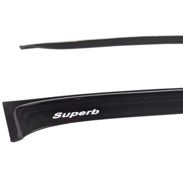 Дефлектори окон ветровики Skoda Superb I 2001-2008 Седан Скотч 3M Voron Glass