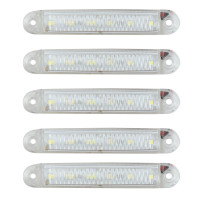 Габарит LED прямоугольный 100х15 мм / 12/24V / 6 диодов / Белый галакси 5 шт (MRТ 24 К 054)