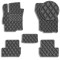 Коврики в салон для Mitsubishi Lancer X 2007-2015 Экокожа Черные 5 шт (Rombus)
