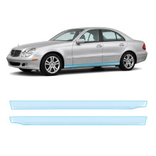 Антигравийная защитная бронепленка по лекалам для Mercedes-Benz E-Class W211 2002-2006 - нижняя зона кузова пороги