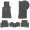 Килимки у салон для Mercedes C-class (W 203) SD 2001-2007 Екошкіра с подпятником 5 шт (Rombus)