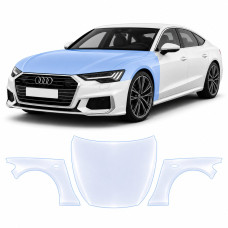 Антигравійна захисна бронеплівка за лекалами для Audi A5 F5 facelift 2020-2024 - капот і передні крила