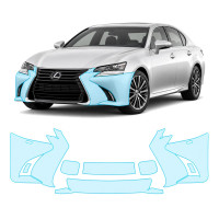 Антигравийная защитная бронепленка по лекалам для Lexus GS L10 facelift 2015-2020 - передний бампер