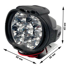 Додаткова LED фара 15W (1.1W*9) 12-85V 60x50x45 мм Далекий Spot