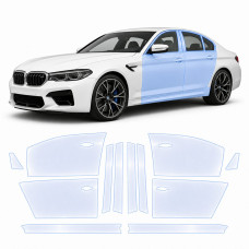 Антигравийная защитная бронепленка по лекалам для BMW M5 F90 2017-2023 - зоны дверей и стойки окон