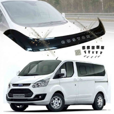 Дефлектор капота мухобойка для Ford Transit Tourneo Custom 2012-2018 Евро Крепление (Vip Tuning) FR46