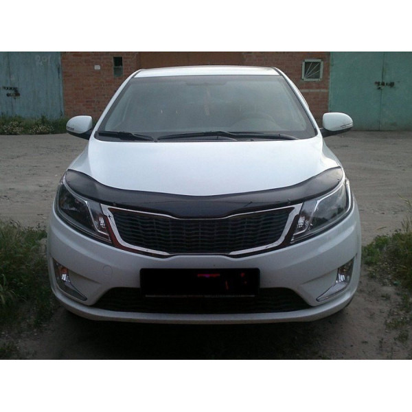 Дефлектор капота мухобойка для Kia Rio III 2010-2015