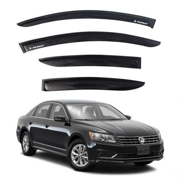 Дефлектори окон ветровики Volkswagen Passat B7 Седан 2010- Europe Скотч 3M Voron Glass