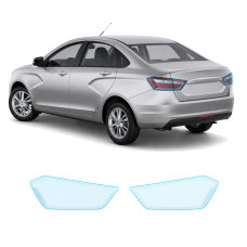Антигравийная защитная бронепленка по лекалам для LADA Vesta I 2015-2022 - задние фонари стопы