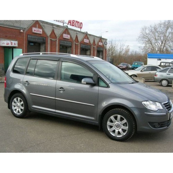Дефлекторы окон ветровики Volkswagen Touran II 2010-2015 Минивэн Скотч 3M Voron Glass