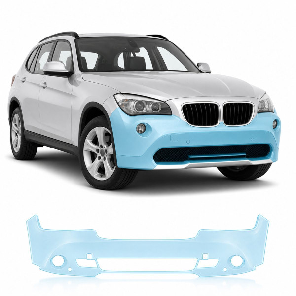 Антигравийная защитная бронепленка по лекалам для BMW X1 E84 2009-2015 - передний бампер