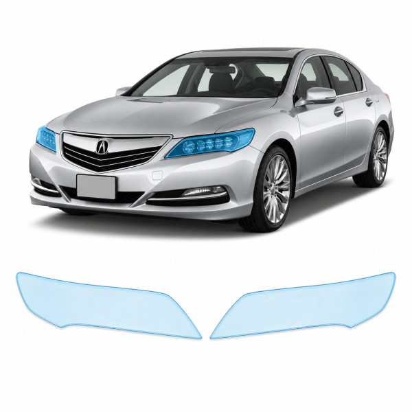 Антигравийная защитная бронепленка по лекалам для Acura RLX I 2014-2017 - оптика (фары и ПТФ)