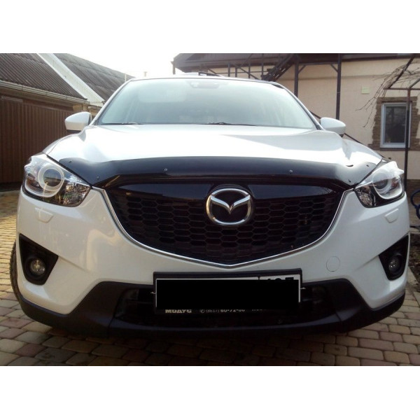 Дефлектор капоту мухобійка для MAZDA CX5, 12-, темний
