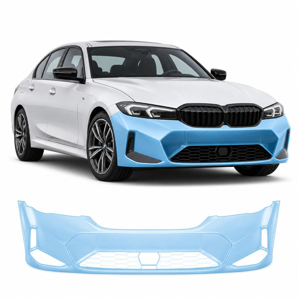 Антигравийная защитная бронепленка по лекалам для BMW 3 Series G20 facelift 2022- передний бампер